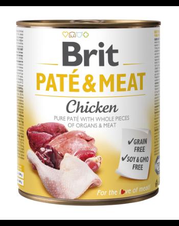 BRIT Pate &amp; Meat Chicken, cu pui 800 g