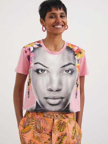 Desigual Face Tricou Roz