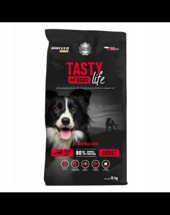 BIOFEED TASTY LIFE Premium cu vita hrana pentru caini de rase medii si mari 15 kg