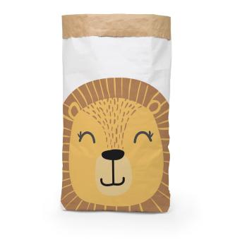 Sac de depozitare din hârtie Little Nice Things Happy Lion