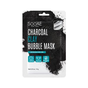 SOO`AE Mască de curățare pentru față cu cărbune și argilă Charcoal Clay (Bubble Mask) 10 g