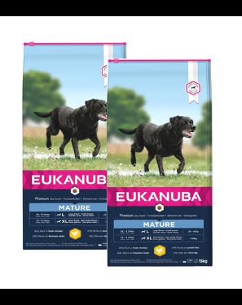 EUKANUBA Thriving Mature Large Breed Hrana uscata pentru caini senior, cu pui 30 kg (2 x 15kg)