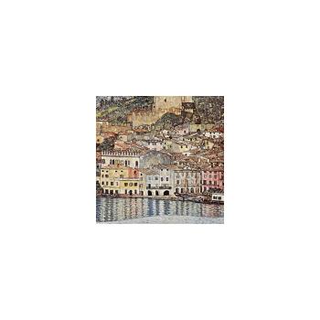 Reproducere pe pânză după Gustav Klimt - Malcesine on Lake Garda, 60 x 60 cm