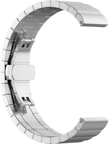 4wrist Curea din oțel cu închidere fluture 20 mm - Silver