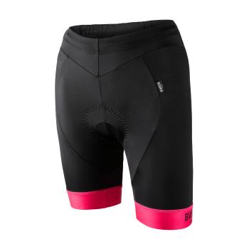 
                 BIANCHI MILANO Pantaloni scurți de ciclism fără bretele - AVOLA LADY - negru/roz  
            