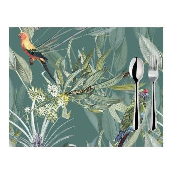 Set 2 suporturi pentru farfurii Mike & Co. NEW YORK Jungle Birds, 33 x 45 cm, verde