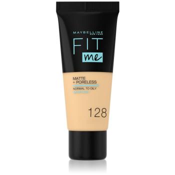 Maybelline Fit Me! Matte+Poreless machiaj mat pentru piele normală și grasă culoare 128 Warm Nude 30 ml