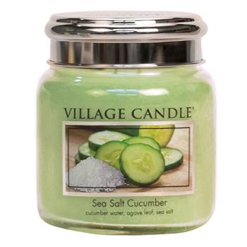 Village Candle Lumânare parfumată în sticlă Sea Salt Cucumber 390 g