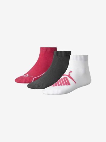 Puma Set de 3 perechi de șosete Negru Roz Alb