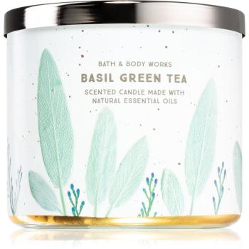 Bath & Body Works Basil Green Tea lumânare parfumată 411 g