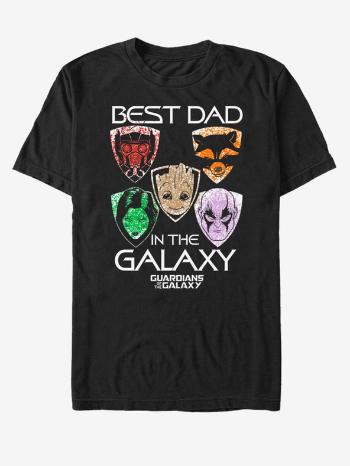 ZOOT.Fan Marvel Best dad in the galaxy Strážci Galaxie Tricou Negru