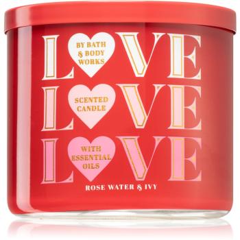 Bath & Body Works Rose Water & Ivy lumânare parfumată 411 g