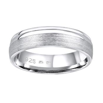 Silvego Inel de nuntă de argint Amora pentru bărbați și femei QRALP130M 60 mm