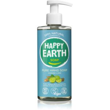 Happy Earth 100% Natural Hand Soap Cedar Lime Săpun lichid pentru mâini 300 ml