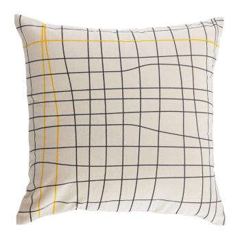 Față de pernă din bumbac organic pentru copii Kave Home Saori Striped 45 x 45 cm, bej