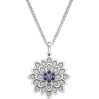 Praqia Jewellery Colier elegant din argint Floare cu cristale KO2016_CU050_45 (lanț, pandantiv)