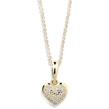 Cutie Jewellery Pandantiv din aur în formă de inimă cu zirconii Z6295-2383-40-10-X-1