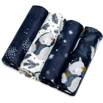 T-Tomi Cloth Diapers Night Foxes scutece textile 76x76 cm 4 buc
