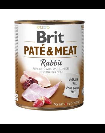 BRIT Pate&amp;Meat rabbit Hrana umeda pentru caini adulti, cu iepure, set 6 x 800 g