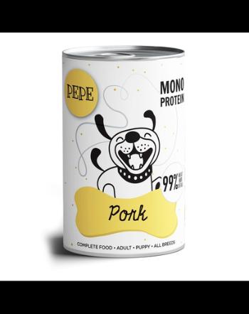 PAKA ZWIERZAKA PEPE Pork 99% (carne de porc) 400 g alimente monoproteice