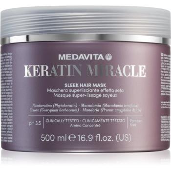 Medavita Keratin Miracle Sleek Hair Mask masca hidratanta pentru netezire 500 ml