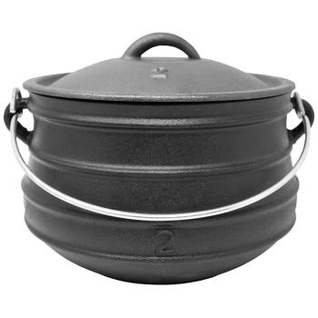 Klarstein Beefalo, oală din fontă, potjie, marimea M, fontă, rotundă, capac, 6 litri