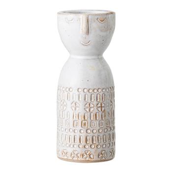 Vază din gresie ceramică Bloomingville Geometric, alb