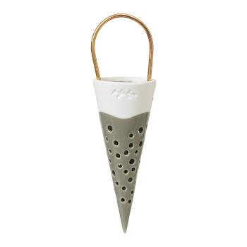 Decorațiune suspendată din ceramică Kähler Design Cone, înălțime 14,5 cm, verde