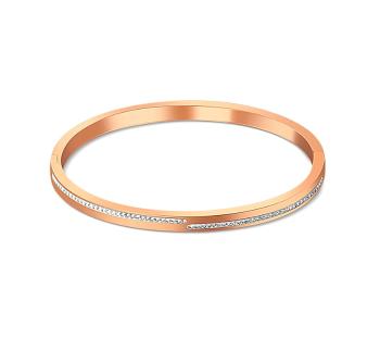 JVD Brățară solidă bronz cu pietre de zircon SSSB0055XI8RO 7 x 5,9 cm