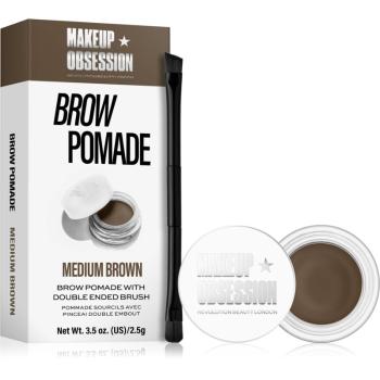 Makeup Obsession Brow Pomade pomadă pentru sprâncene culoare Medium Brown 2.5 g