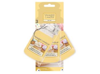 Yankee Candle Purificator din hârtie pentru mașină Vanilla Cupcake 3 buc