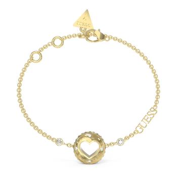 Guess Brățară delicată placată cu aur Rolling Hearts JUBB03344JWYG 14,5 - 18,5 cm - S