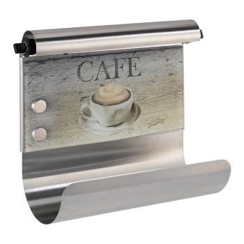 Suport magnetic pentru șervete bucătărie cu dozator de folie Wenko Café