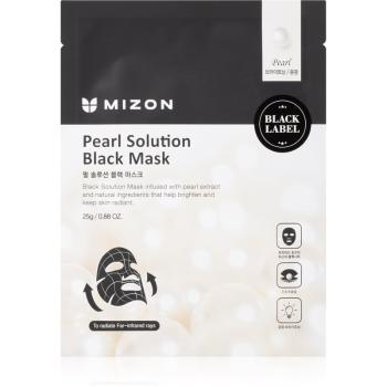 Mizon Black Solution Pearl mască textilă iluminatoare 25 g