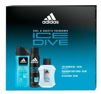 Adidas Ice Dive - apă după bărbierit 100 ml + gel de duș 250 ml + deodorant spray 150 ml