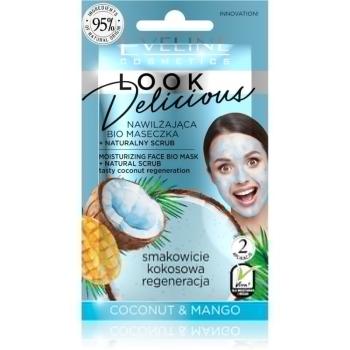 Eveline Cosmetics Look Delicious Coconut & Mango masca pentru hidratare intensiva cu efect exfoliant 10 ml