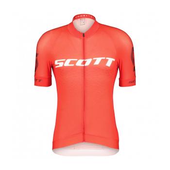 
                 SCOTT Tricou de ciclism cu mânecă scurtă - RC PRO SS - alb/roșu  
            