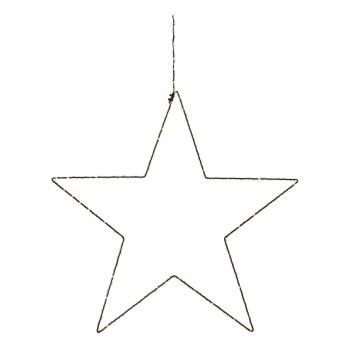 Decorațiune luminoasă suspendată de Crăciun Markslöjd Alpha Star, înălțime 30 cm, negru