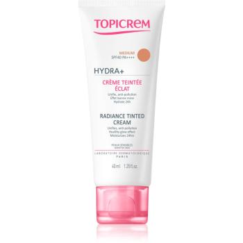 Topicrem UH FACE HYDRA+ Radiance Tinted Cream cremă hidratantă nuanțatoare SPF 40 culoare Medium 40 ml