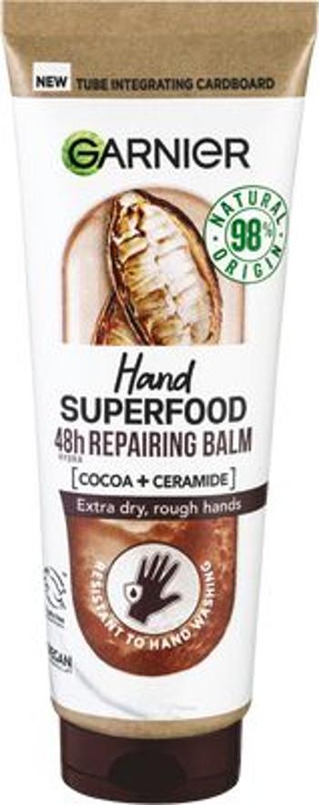 Garnier Cremă de mâini regenerantă cu cacao Hand Superfood (48h Repairing Balm) 75 ml