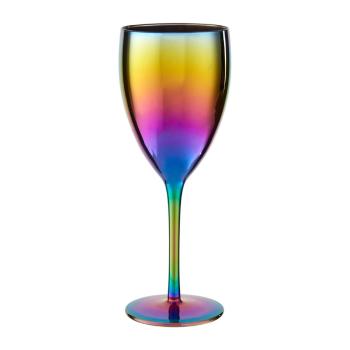 Set 4 pahare de vin cu efect de curcubeu Premier Housewares Rainbow, 473 ml