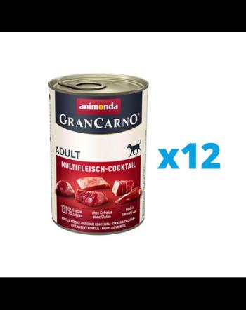 ANIMONDA GranCarno Conserve pentru caini, cu mix de carne 12 x 800 g