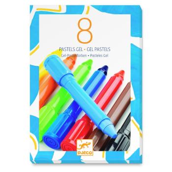 Set 8 creioane cu gel Djeco Klasik