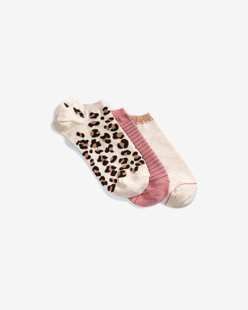 GAP Fashion Ankle Set de 3 perechi de șosete Roz Bej