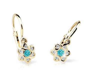 Cutie Jewellery Cercei pentru copii din aur C2149-10-X-1 verde deschis