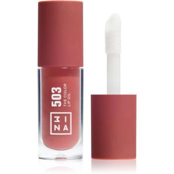 3INA The Color Lip Oil ulei hidratant de buze culoare 503 - Medium nude pink, sheer 4 ml