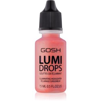 Gosh Lumi Drops iluminator lichid culoare 010 Coral Blush 15 ml