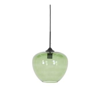 Lustră verde cu abajur din sticlă ø 30 cm Mayson – Light & Living