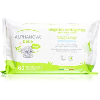Alphanova Baby Bio servetele umede ultra-delicate pentru nou-nascuti si copii 60 buc