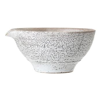 Bol servire din gresie ceramică Bloomingville Thea, ø 24,5 cm, alb-gri